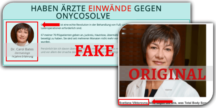 Onycosolve Fake Arztbericht