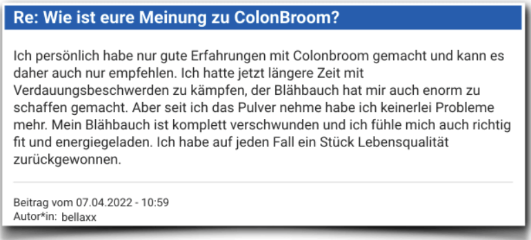 ColonBroom Erfahrungen Erfahrungsbericht Bewertung Colon Broom